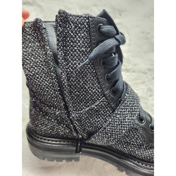 NWOB Jimmy Choo Cora Marl Embellished Glistening Tweed Combat Boots Sz EU 36 - Picture 8 of 13